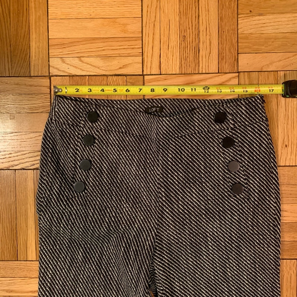 NWT Loft black and white Marisa trouser with sailor buttons - Picture 7 of 12